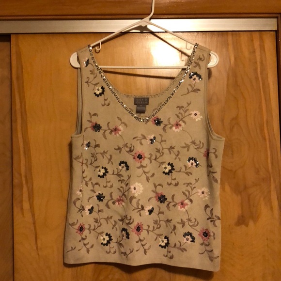 Sigrid Olsen Tops - Sigrid Olsen sleeveless beaded sweater